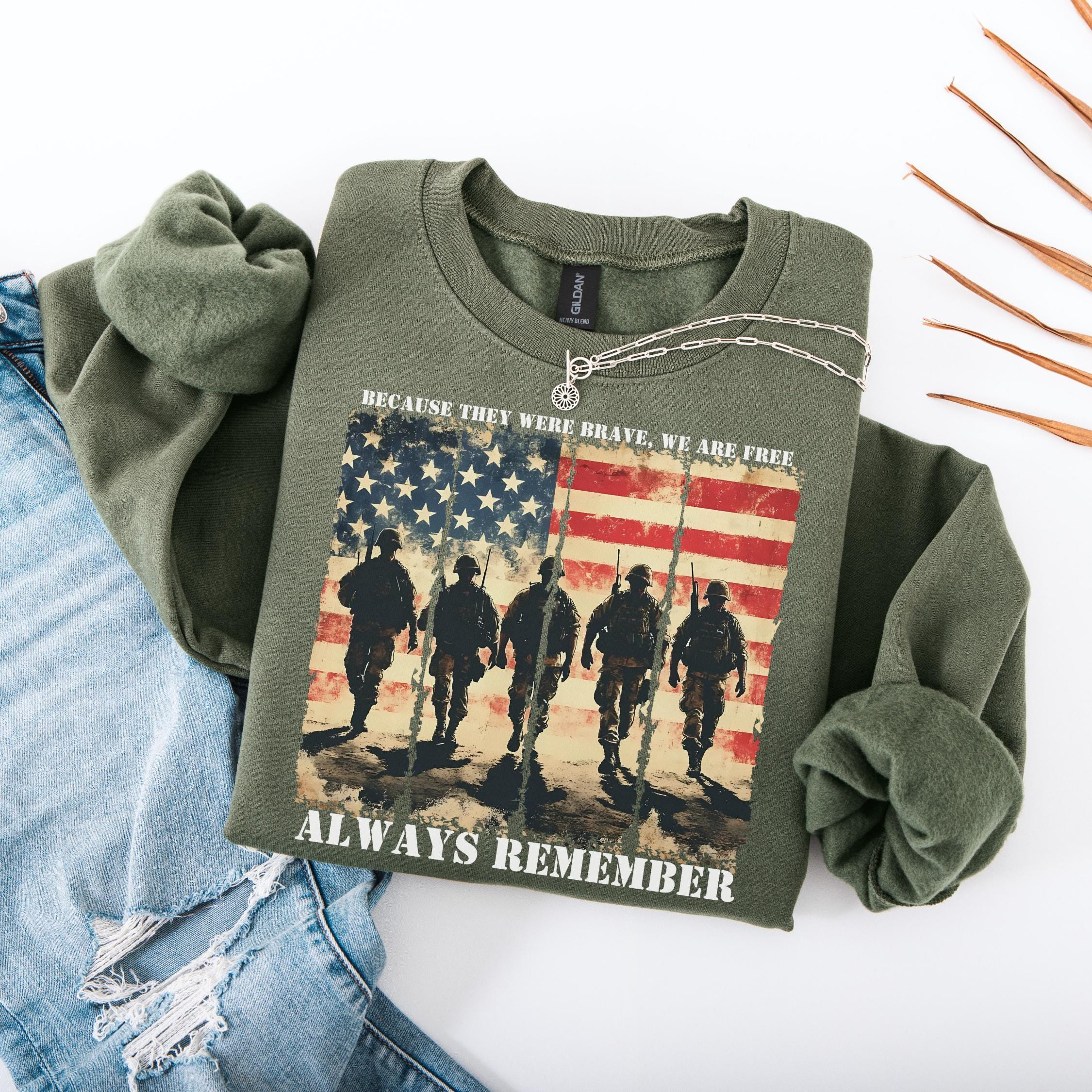 American Flag Heart Sweatshirt: Patriotic Memorial Day Hoodie