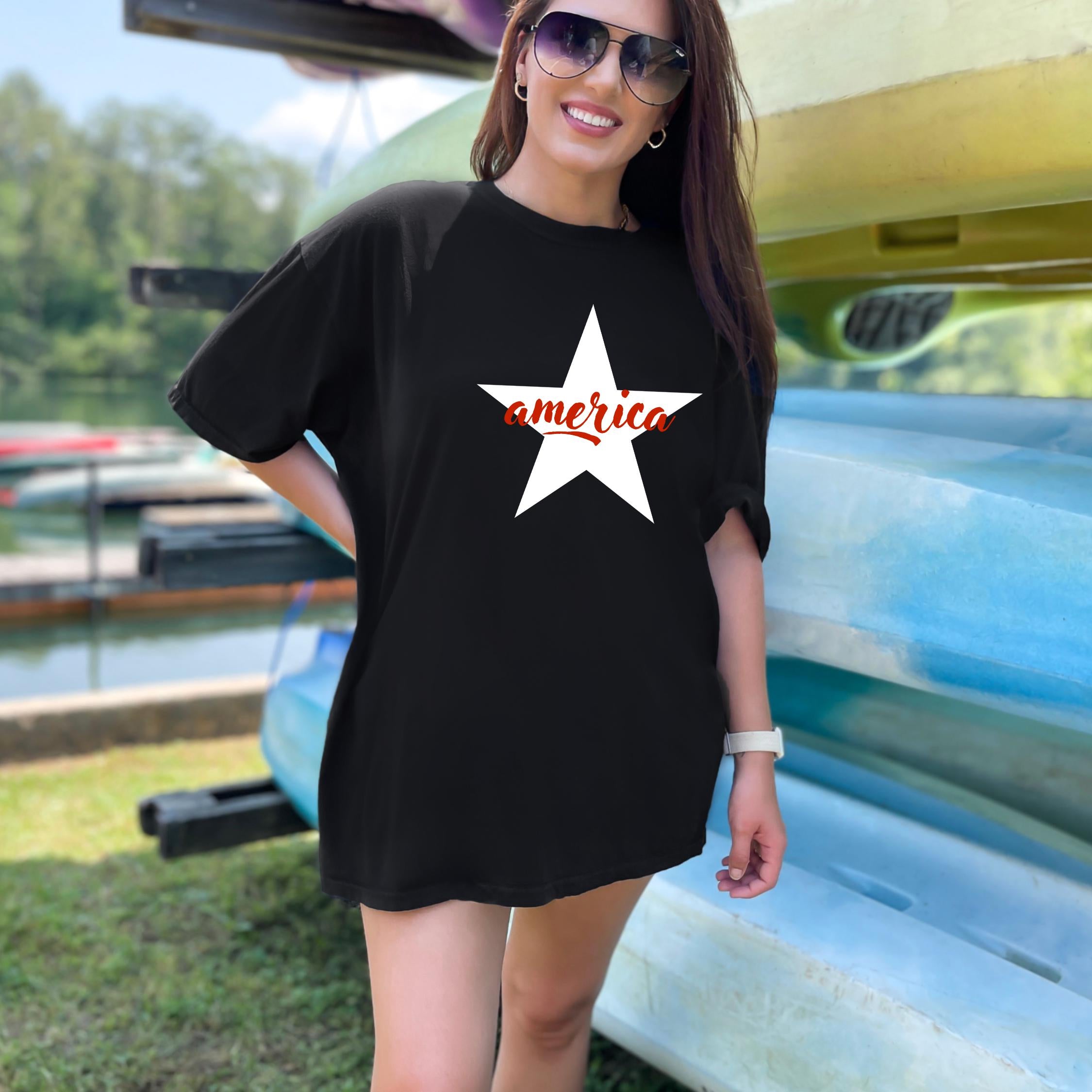 America Comfort Colors Shirt: Patriotic 4th of July Tee