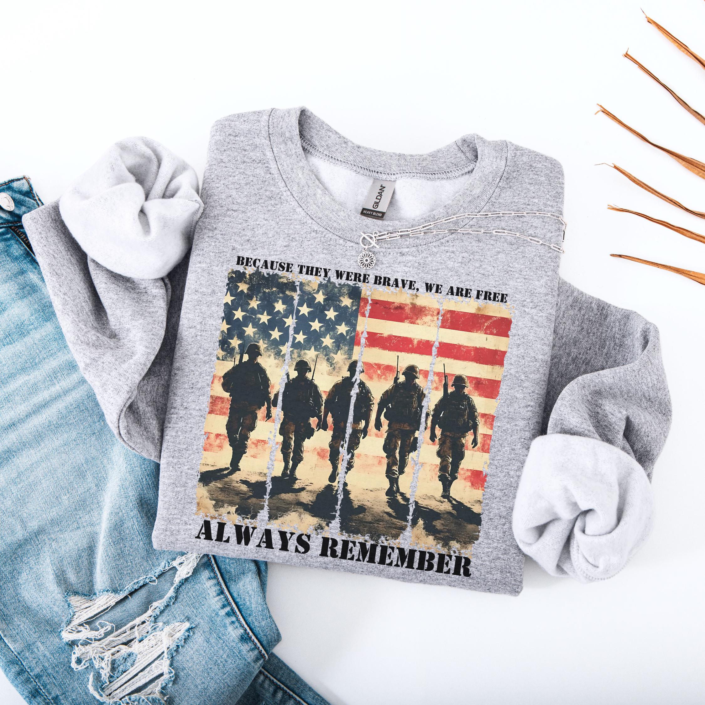 American Flag Heart Sweatshirt: Patriotic Memorial Day Hoodie